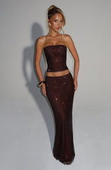 Serena Top - Plum Brown